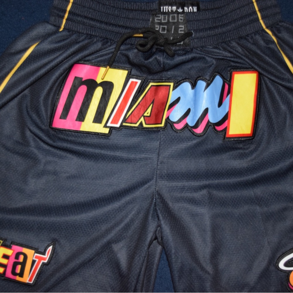 Just don Miami heat basketball shorts L